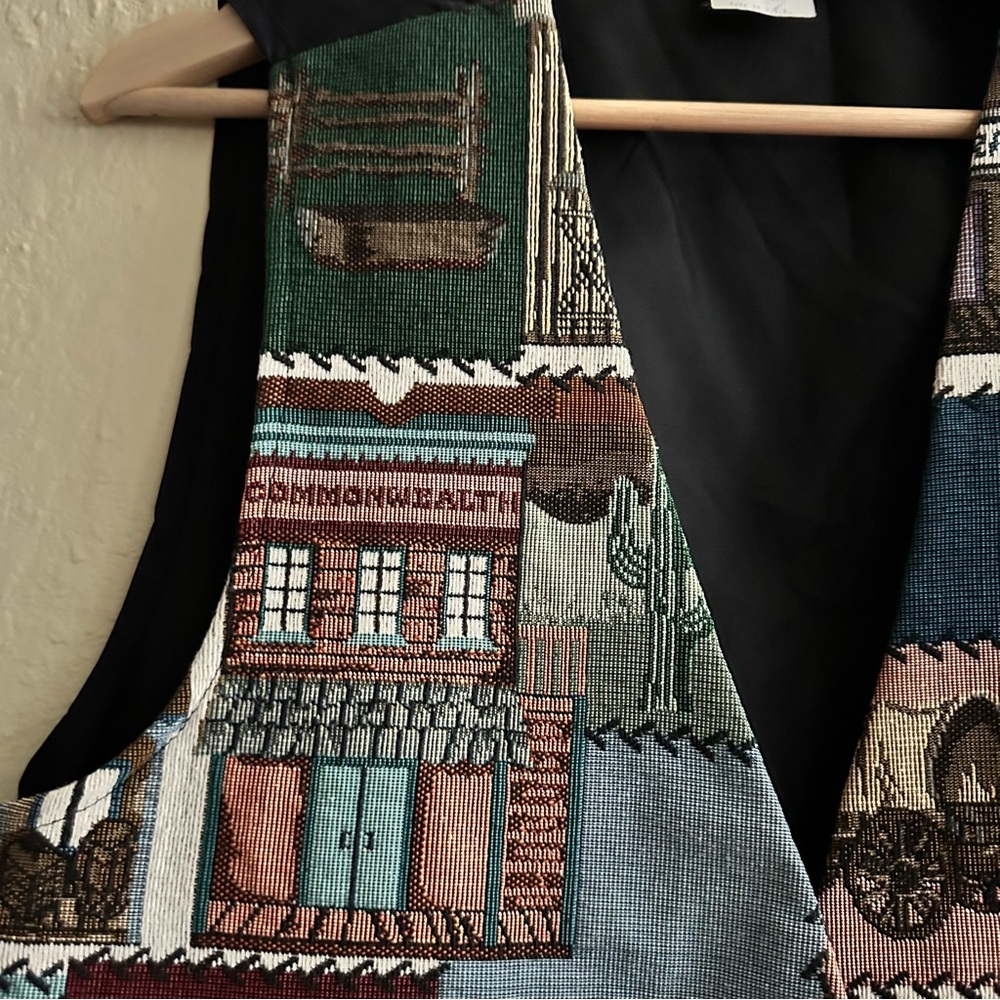 Southwestern Patchwork Vest in Multi-Color - Vintage - Picture 2 of 6